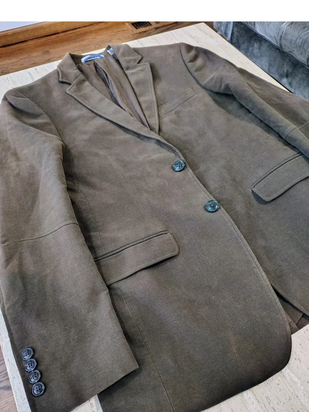Men's DKNY Brown Blazer Sport Coat Cotton Size 38R